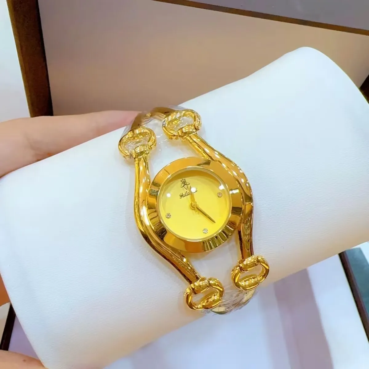 New French Dubai 24K Gold Plated Watch Wedding Party Jewelry Gift for Lover YY10748
