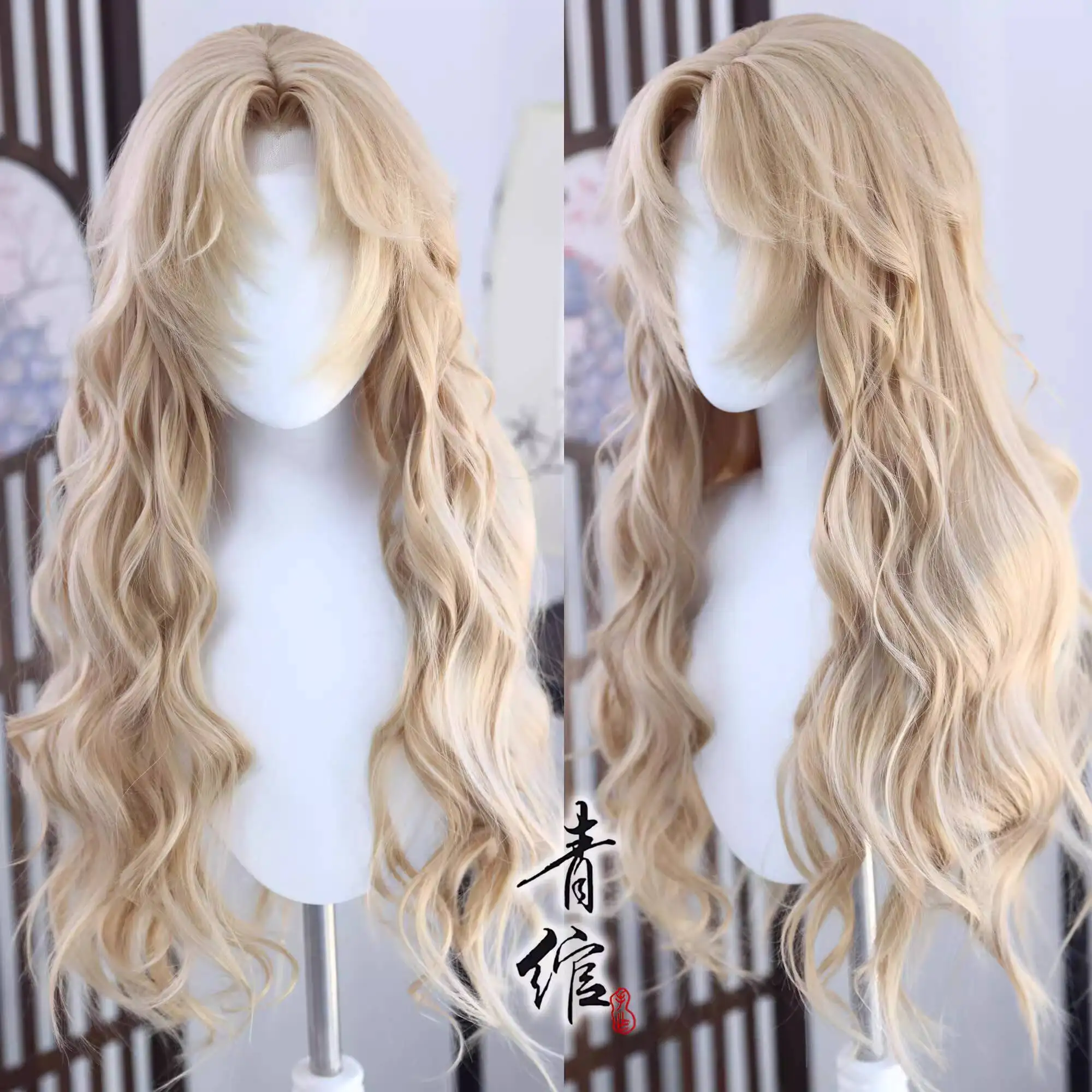 Vermouth Berumotto Styled Wig Cosplay Kudou Shinichi Mouri Ran Women Long Curly Hair customized Cosplay Heat Resistant Wig Cap