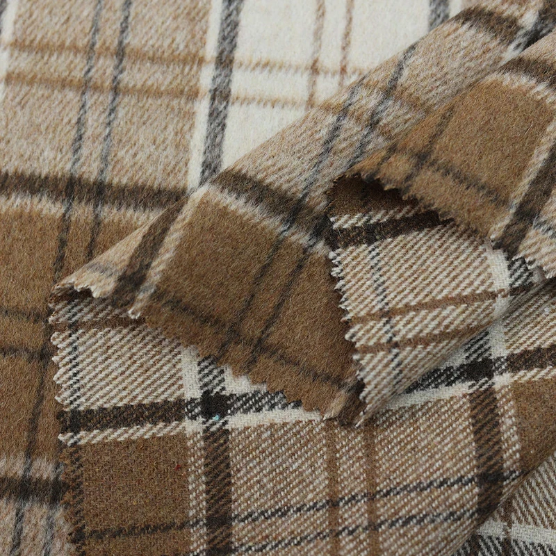 100x148cm Soft Thick Vintage Wool Plaid Fabric DIY Jacket Coat Dress Suit Material for Men Women Autumn Winter Clothing Supplies