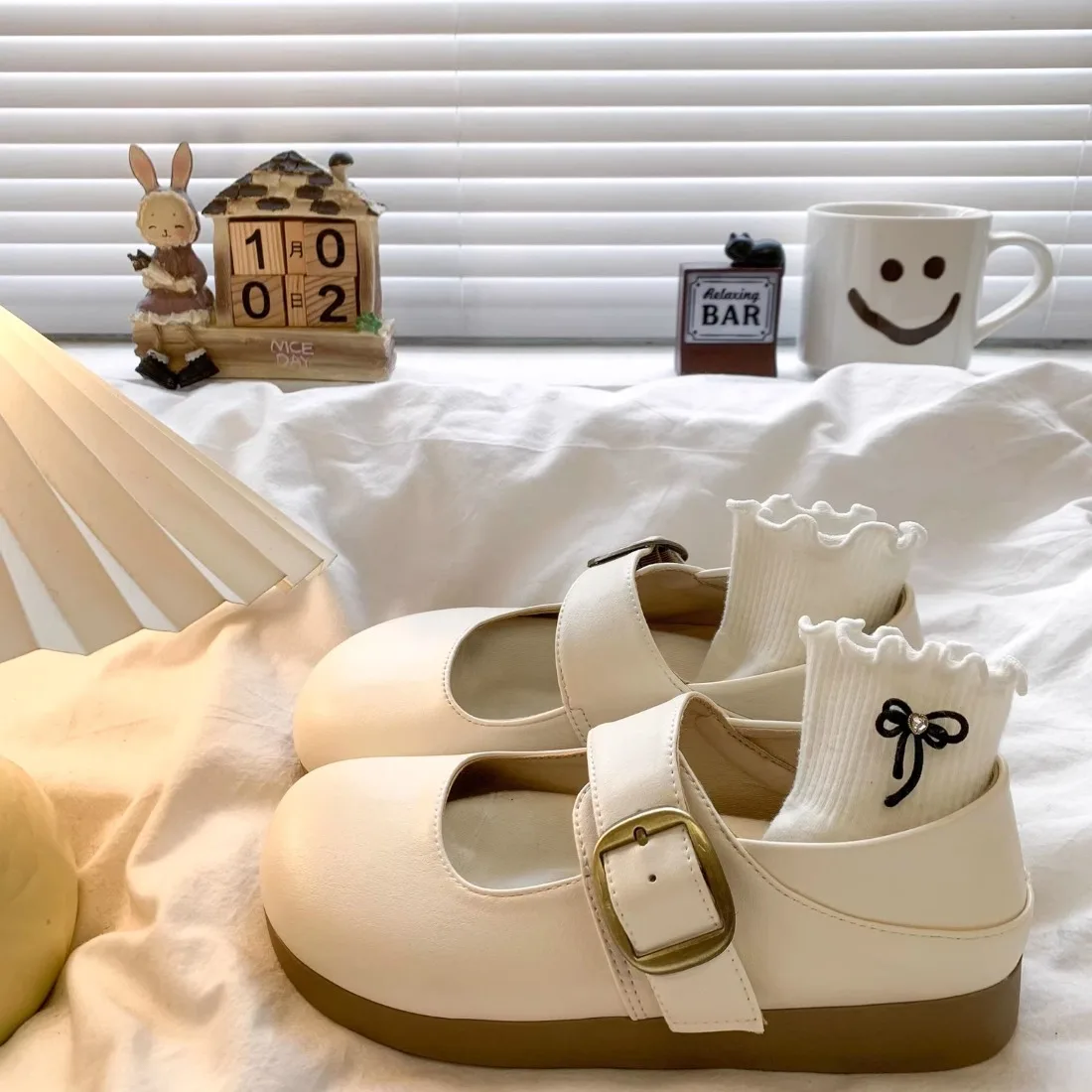 2026 spring new Princess Girl PU Shoe comfortable versatile lightweight Mary Jane Flats for Student School Platform Footwear