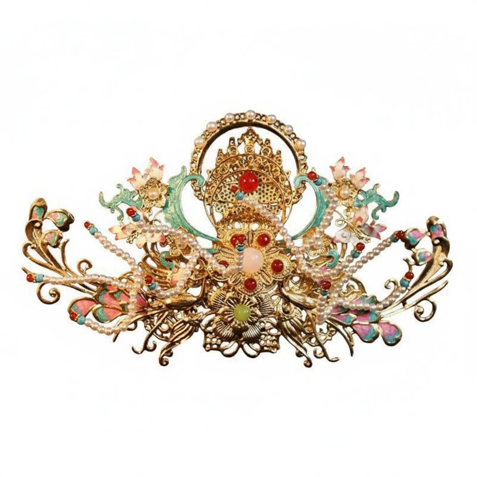 Traditional Chinese Hair Crown Fairy-Like Aesthetic Traditional Chinese Hair Accessory Traditional Hairpiece Elegant Design