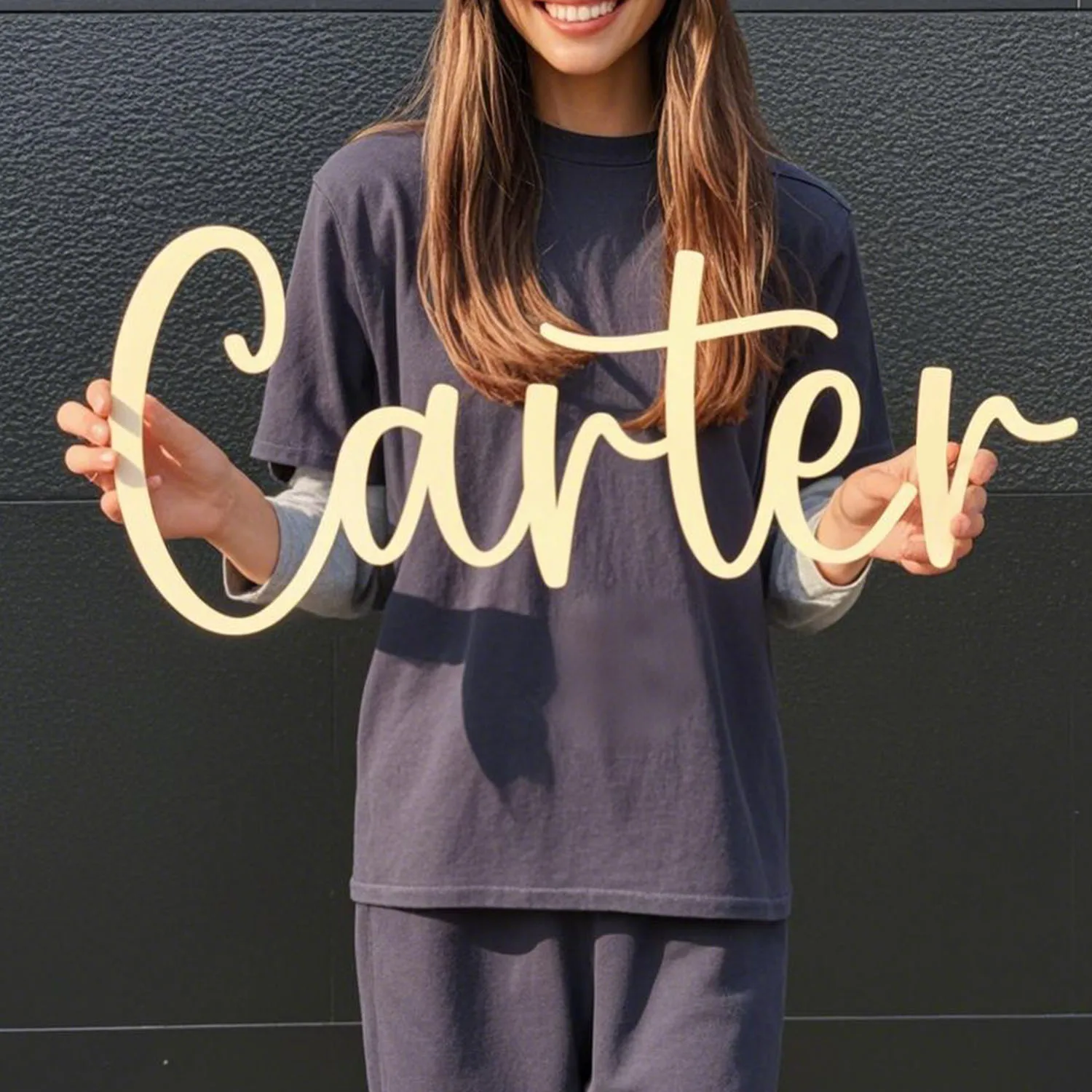 1pc Personalized Wooden Name Sign,Custom Name,Hanging Decors,Multi Color Select,Modern Home Decor,