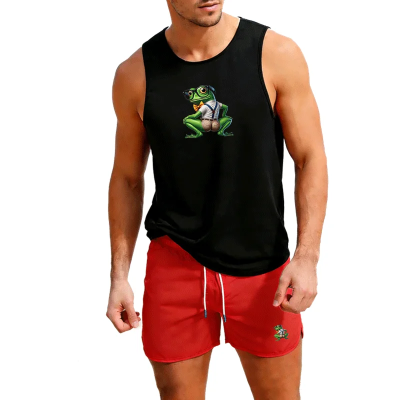 Gym Tank Tops Men Running Vests Fitness Clothing Mens Bodybuilding Stringer Tanktop Summer Sports Clothing