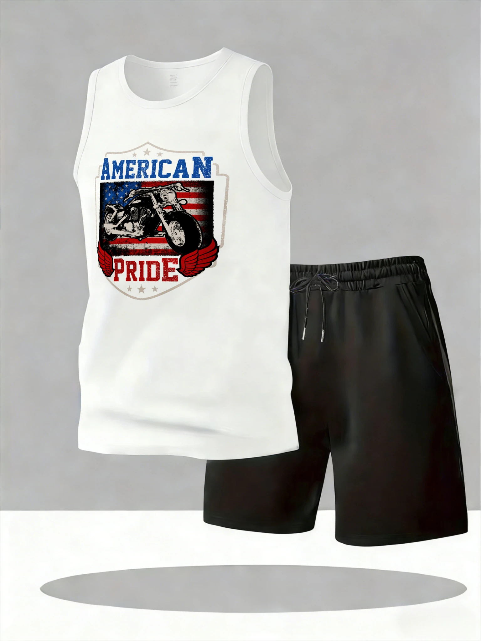 Men's Tank Top Sets 2026 Summer Quick drying Breathable sets for men oversize running crewneck clothing set seaside sports