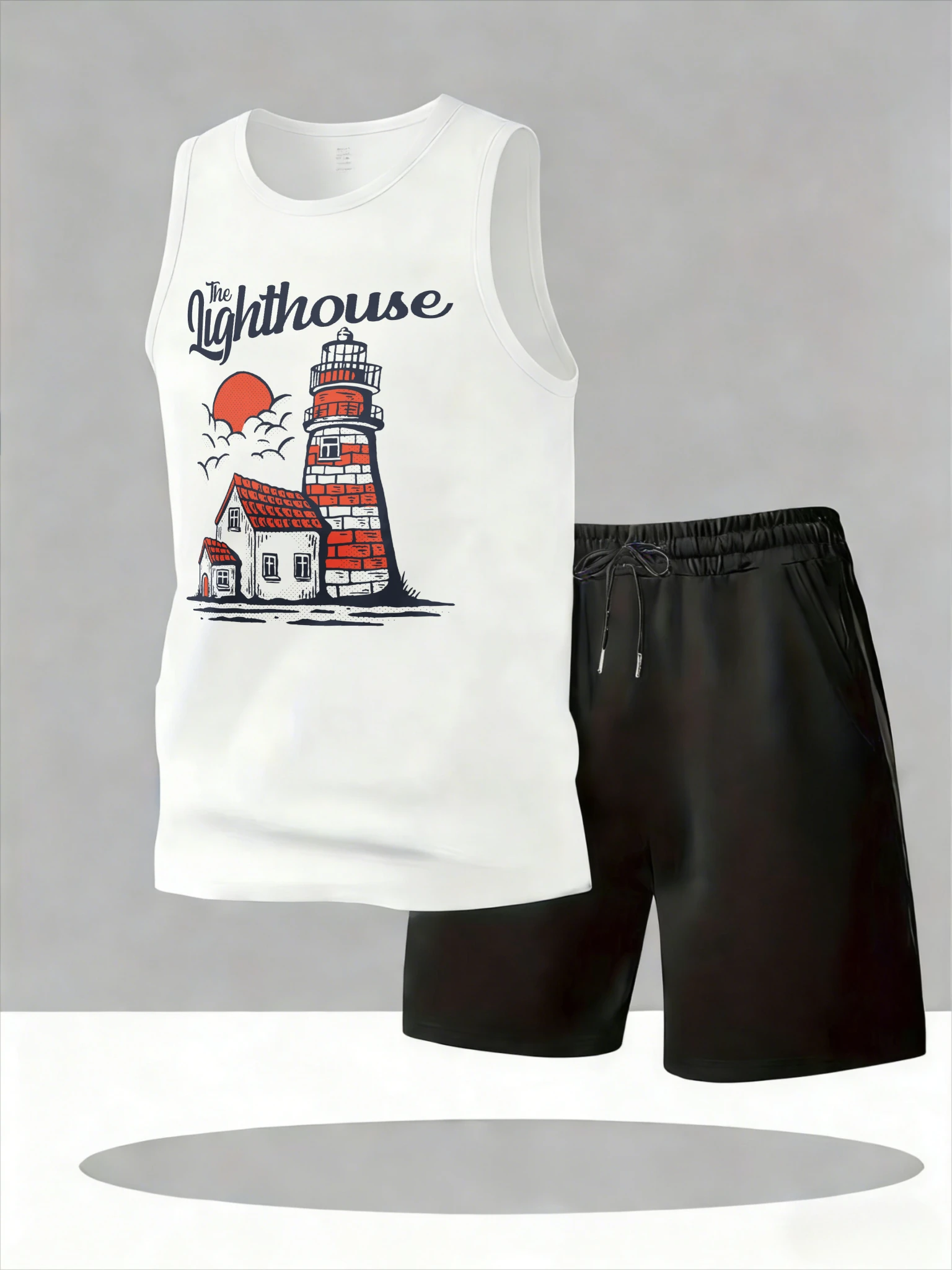Men's Tank Top Sets 2026 Summer Quick drying Sportswear running sports oversize beach crewneck Breathable drip clothing
