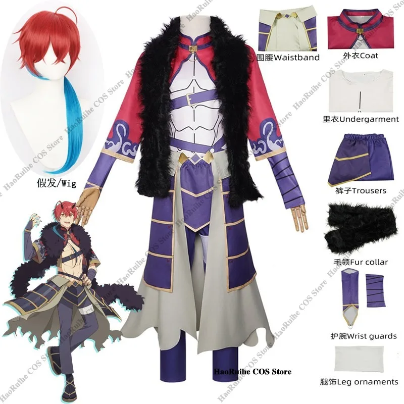 Anime Cosmic Kaguya Hime Mikado Akira Cosplay Clothing Adult Kid Men Costume Wig Halloween Party Role Play Fancy Dress Up Outfit