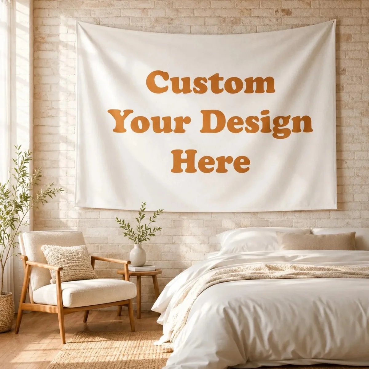 A personalized custom tapestry—unique home decor suitable for birthdays, weddings, Halloween, Christmas, and parties.