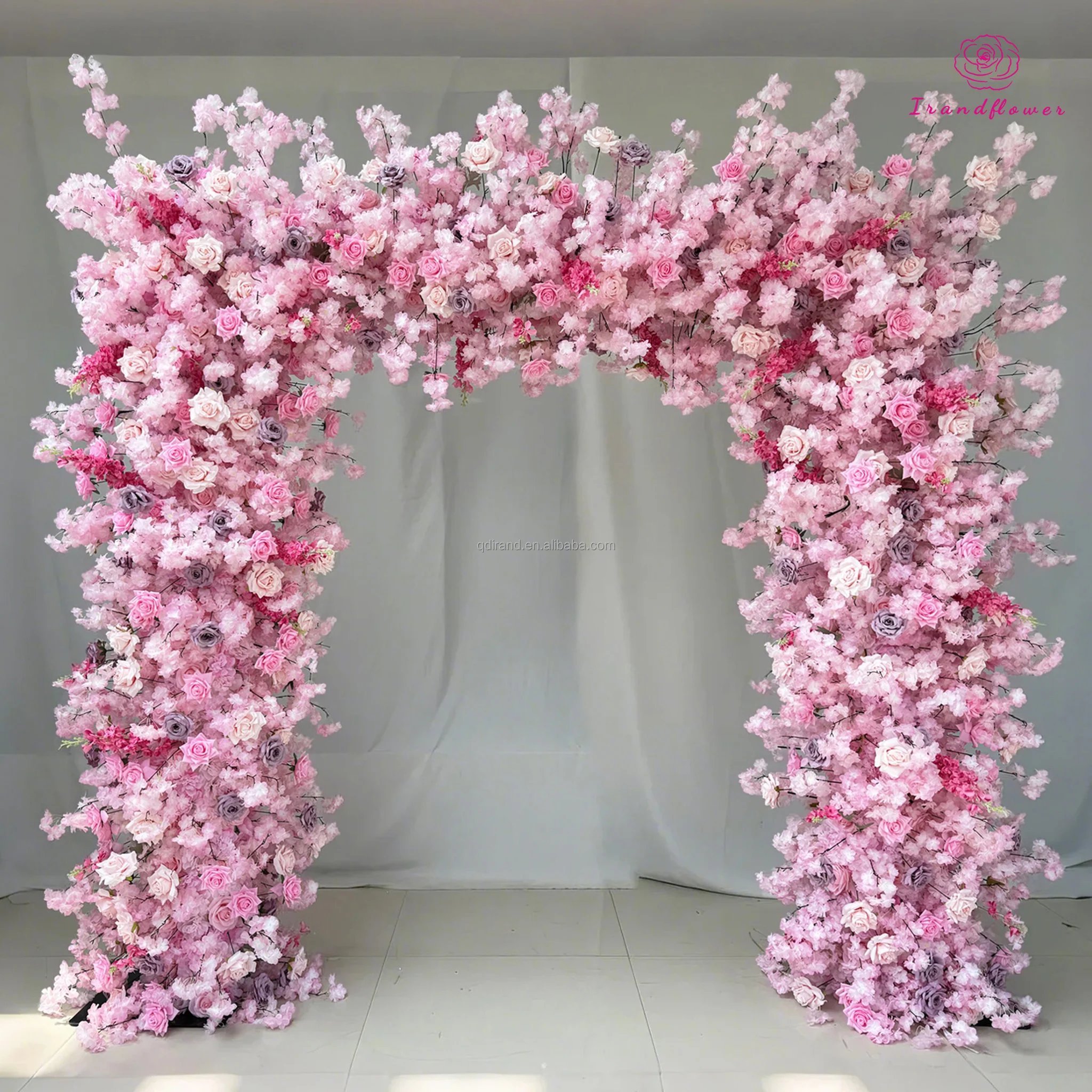 Pink Artificial Flower Arch Floral Arch Wed Arch For Event Decorations