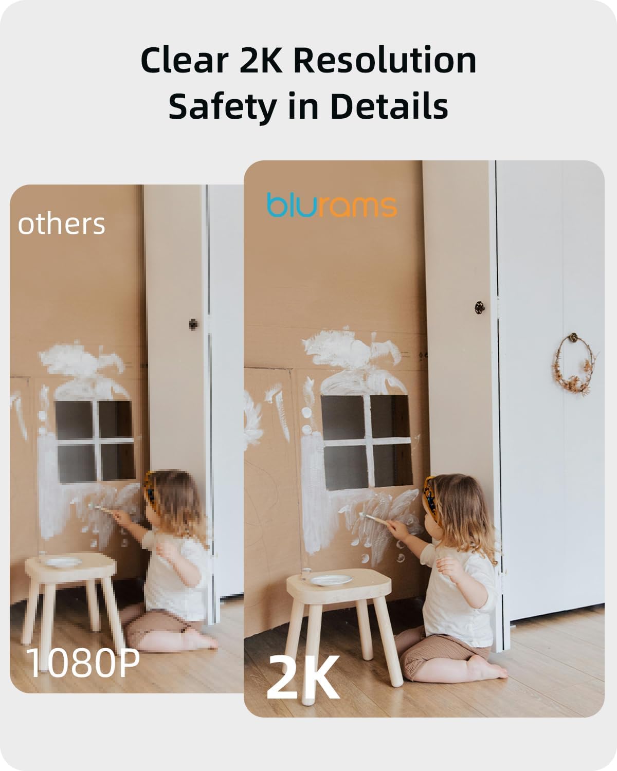 Security Camera 2K, blurams Baby Monitor Dog Camera 360-degree for Home Security w/Smart Motion Tracking, Phone App, IR Night Vision, Siren, Works with Alexa & Google Assistant & IFTTT, 2-Way Audio - Image 4