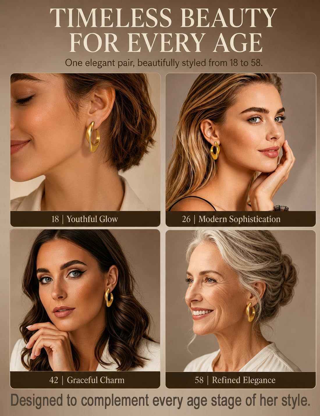 Musment® Gold Earrings for Women,14K Gold Plated Chunky Teardrop Hoop Stud Earrings for Sensitive Ears, Hypoallergenic Trendy Statement Jewelry Gift with Box for Daily Wear - Image 7