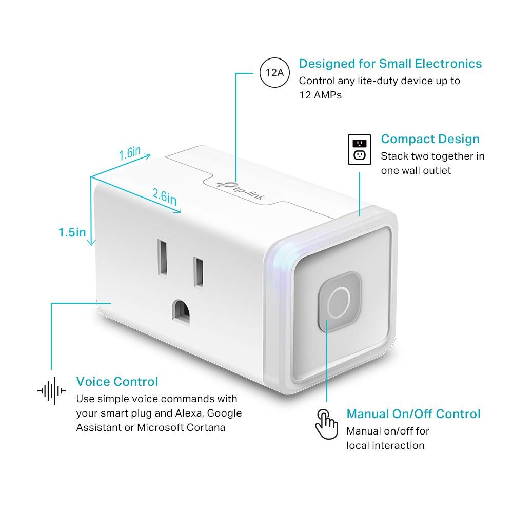 Kasa Smart Plug HS103P4, Wi-Fi Outlet Works with Alexa, 4-Pack | Works with Echo, Google Home, No Hub Required, 15 Amp, UL Certified, Remote Control - Image 4