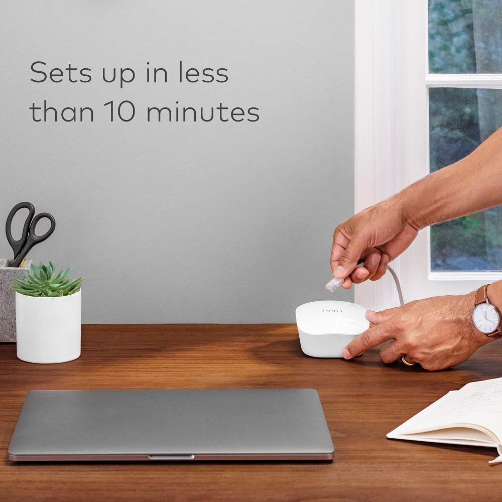 Like-New Amazon eero mesh wifi router - Supports internet plans up to 550 Mbps, Coverage up to 1,500 sq. ft., 1-pack - Image 4