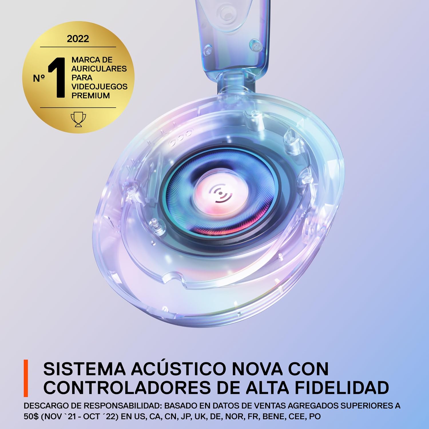 SteelSeries Arctis Nova 1 Multi-System Gaming Headset — Hi-Fi Drivers — 360° Spatial Audio — Comfort Design — Durable — Ultra Lightweight — Noise-Cancelling Mic — PC, PS5/PS4, Switch, Xbox - White - Image 8