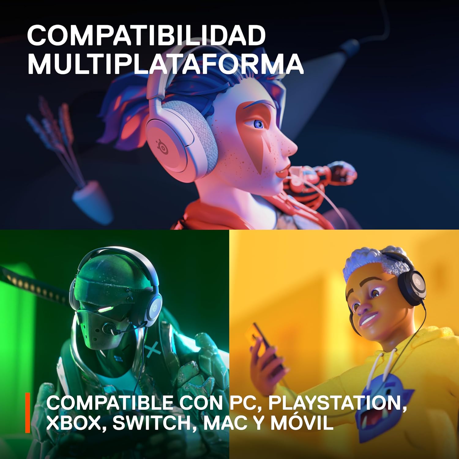 SteelSeries Arctis Nova 1 Multi-System Gaming Headset — Hi-Fi Drivers — 360° Spatial Audio — Comfort Design — Durable — Ultra Lightweight — Noise-Cancelling Mic — PC, PS5/PS4, Switch, Xbox - White - Image 11