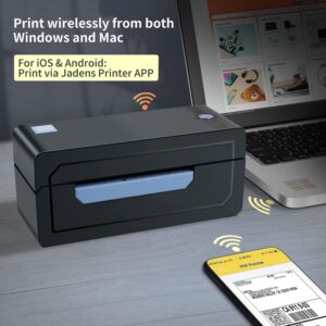 JADENS Bluetooth Thermal Shipping Label Printer, Wireless 4×6 Label Printer