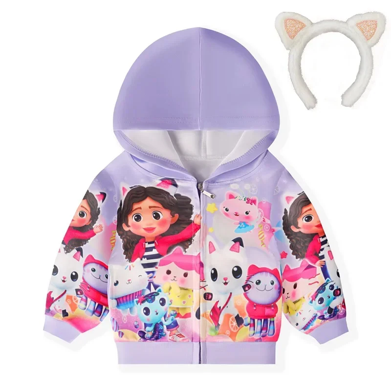 2026 'S Dollhouse Cosplay Cat Hoody Jacket Toddler Boys Clothes Baby Girls Gabby Cats Zipper Jackets Ch X117P