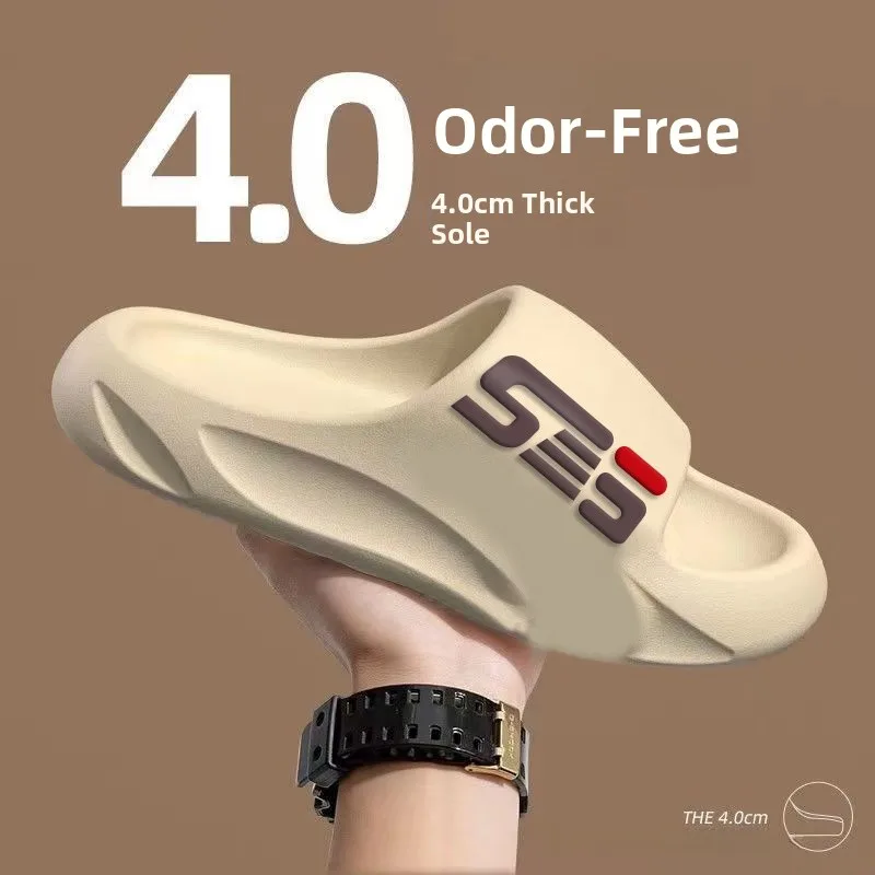2026 Summer Men's Slippers EVA Anti-Odor Outdoor Wearable Sporty Anti-Slip Durable Comfortable Footwear Trendy Slip-On Shoes