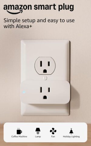 Amazon Smart Plug, Works with Alexa, Simple Setup, Endless Possibilities