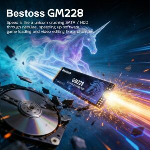 Bestoss 512GB NVMe M.2 SSD PCIe 3.0 2280 Internal SSD, Up to 2400MB/s