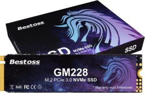 Bestoss 512GB NVMe M.2 SSD PCIe 3.0 2280 Internal SSD, Up to 2400MB/s