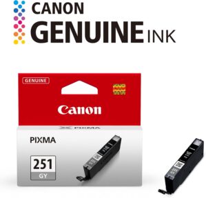 Canon CLI-251 Genuine Gray Ink Tank, Compatible with MG6320, MG7120, iP8720, and MG7520 Printers