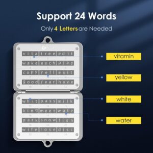 ELLIPAL Crypto Seed Phrase Backup, 316 Stainless Steel Metal Seed Phrase Storage with Lock Hole, 24 Words Backup, Compatible with BIP39 Hardware Wallets, Ledger, Trezor