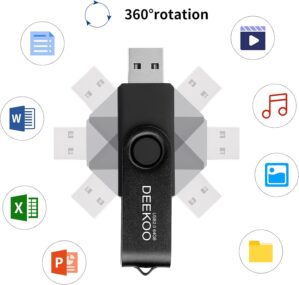 Flash Drive 64GB Thumb Drives Memory Sticks Jump Drive 2Pack 64GB USB 2.0 Flash Drives Mixed Colors: Black Green