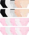 Fruit of the Loom Girls' Cotton Brief Underwear Multipacks