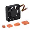 GeeekPi 40x40x10mm Speed Adjustable Fan with 4 Copper Heatsinks for Raspberry Pi 5 4GB/8GB (F-0027)