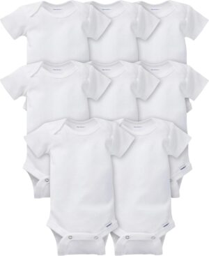Gerber Baby Boys & Girls 8-Pack Short Sleeve Onesies Bodysuits