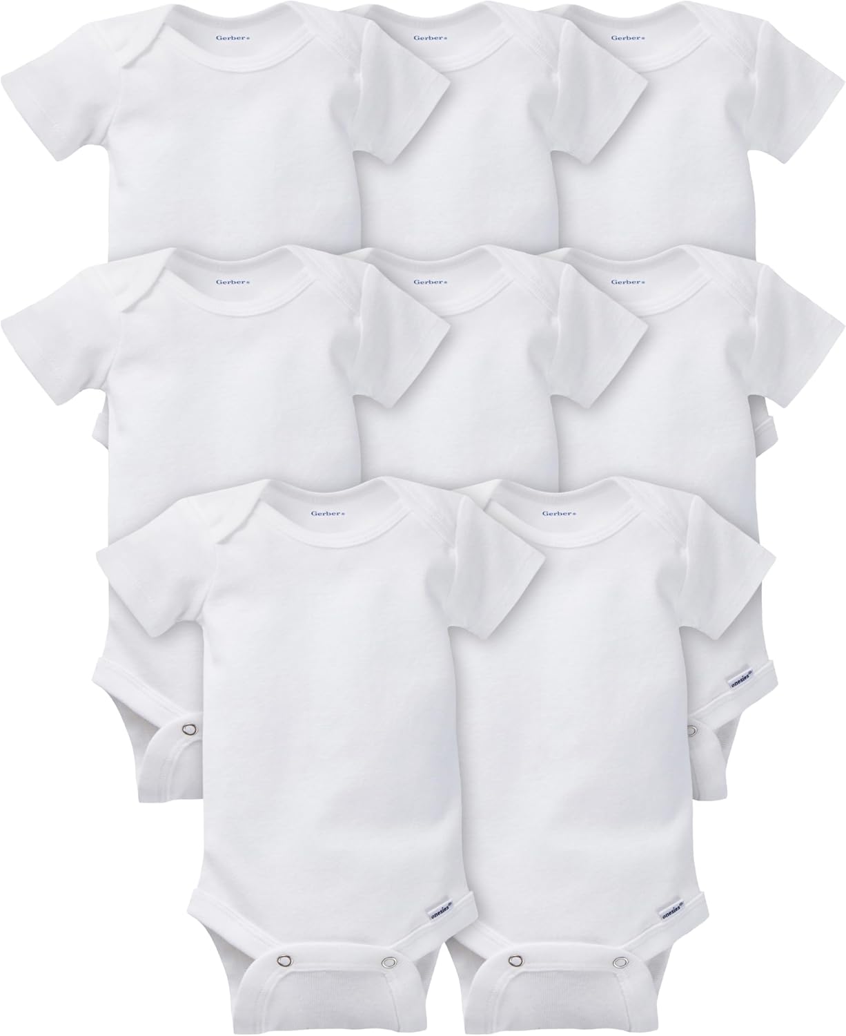 Gerber Baby Boys & Girls 8-Pack Short Sleeve Onesies Bodysuits