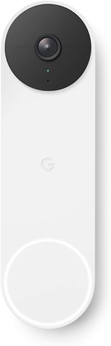 Google Nest Doorbell (Battery) - Snow | 6x digital zoom video doorbell, HD, 24/7 live view, Night vision, HDR, works with Google Home & Gemini - Image 2