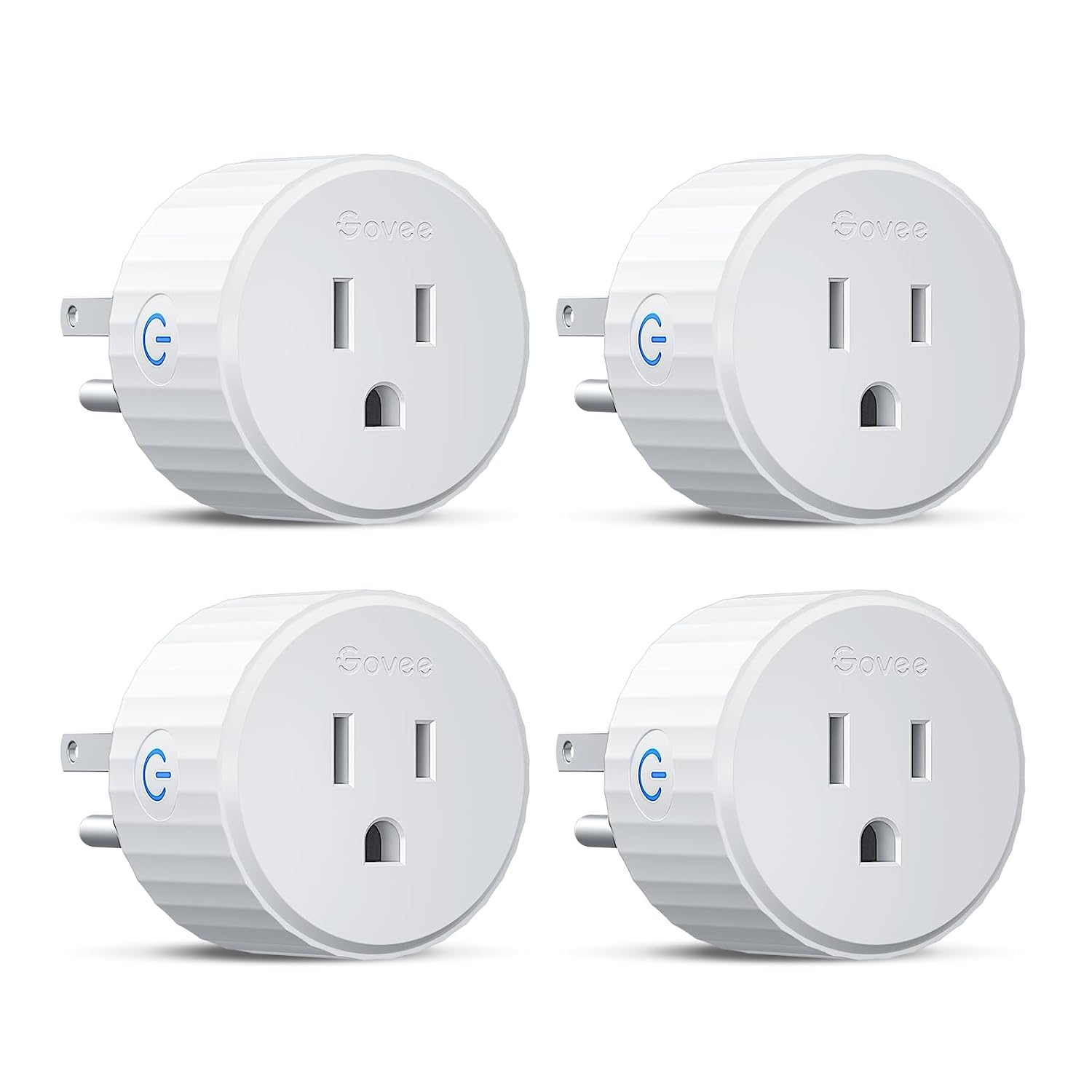 Govee Smart Plug, WiFi Plugs Work with Alexa & Google Assistant, Smart Outlet with Timer & Group Controller, WiFi Outlet for Home, No Hub Required, ETL & FCC Certified, 2.4G WiFi Only, 4 Pack | Smart Home Plugs, 15A WiFi Outlet, Timer Function and Group Controller, No Hub Required, ETL & FCC Certified, 2.4G Only