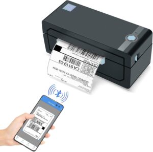 JADENS Bluetooth Thermal Shipping Label Printer, Wireless 4x6 Label Printer