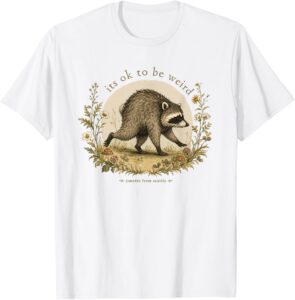 Jimothy from Seattle It’s OK to Be Weird Raccoon Cottagecore T-Shirt