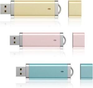 KEXIN 3 Pack 64GB Flash Drive USB Drive Thumb Drive 64 GB USB Flash Drive Jump Drive 64G Flash Drives Photo Memory Stick Pen Drive Zip Drive Pink Yellow Blue