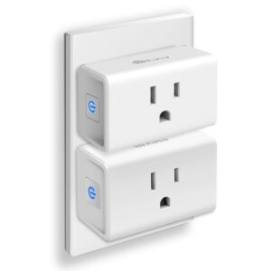 Kasa Smart Plug Ultra Mini 15A, Smart Home Wi-Fi Outlet Works with Alexa, Google Home, No Hub Required, UL Certified, 2.4G WiFi Only, 2 Count (Pack of 1)(EP10P2) , White