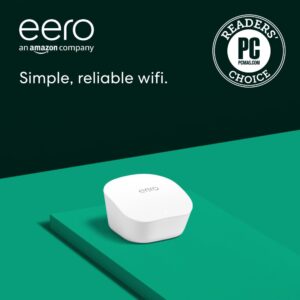 Like-New Amazon eero mesh wifi router - Supports internet plans up to 550 Mbps, Coverage up to 1,500 sq. ft., 1-pack
