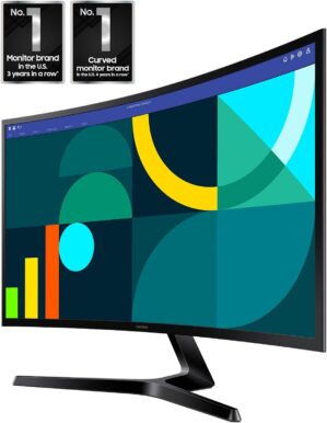 Samsung 27″ Essential S3 (S36GD) Series FHD 1800R Curved Computer Monitor