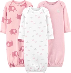 Simple Joys by Carter’s Baby Girls’ 3-pack Cotton Sleeper Gown