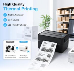 Thermal Shipping Label Printer 4×6 Bluetooth Label Maker for Small Business