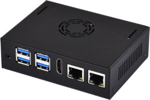 Waveshare Metal case for VisionFive2 Board (NOT Included), with Cooling Fan, Mini-Computer Case, Case Only