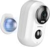 ZUMIMALL Security Cameras Wireless Outdoor with Magnetic Mount, No-Drill Installation, 2K Battery Powered Cameras for Home Security Indoor, 2.4G WiFi, Color Night Vision/130° View/AI Detection/Alexa