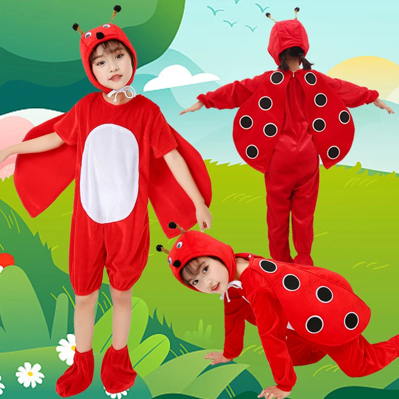 Halloweemn children insect ladybird costume kids ladybug role play cloth costume clothing