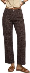 luvamia Wide Leg Jeans for Women Leopard Cheetah Print Ankle Denim Pants | Leopard Pants Women, Animal Print, Stretch Denim, 28" Inseam, High Waisted Jeans for Women Trendy, Western Chic Fall Outfits
