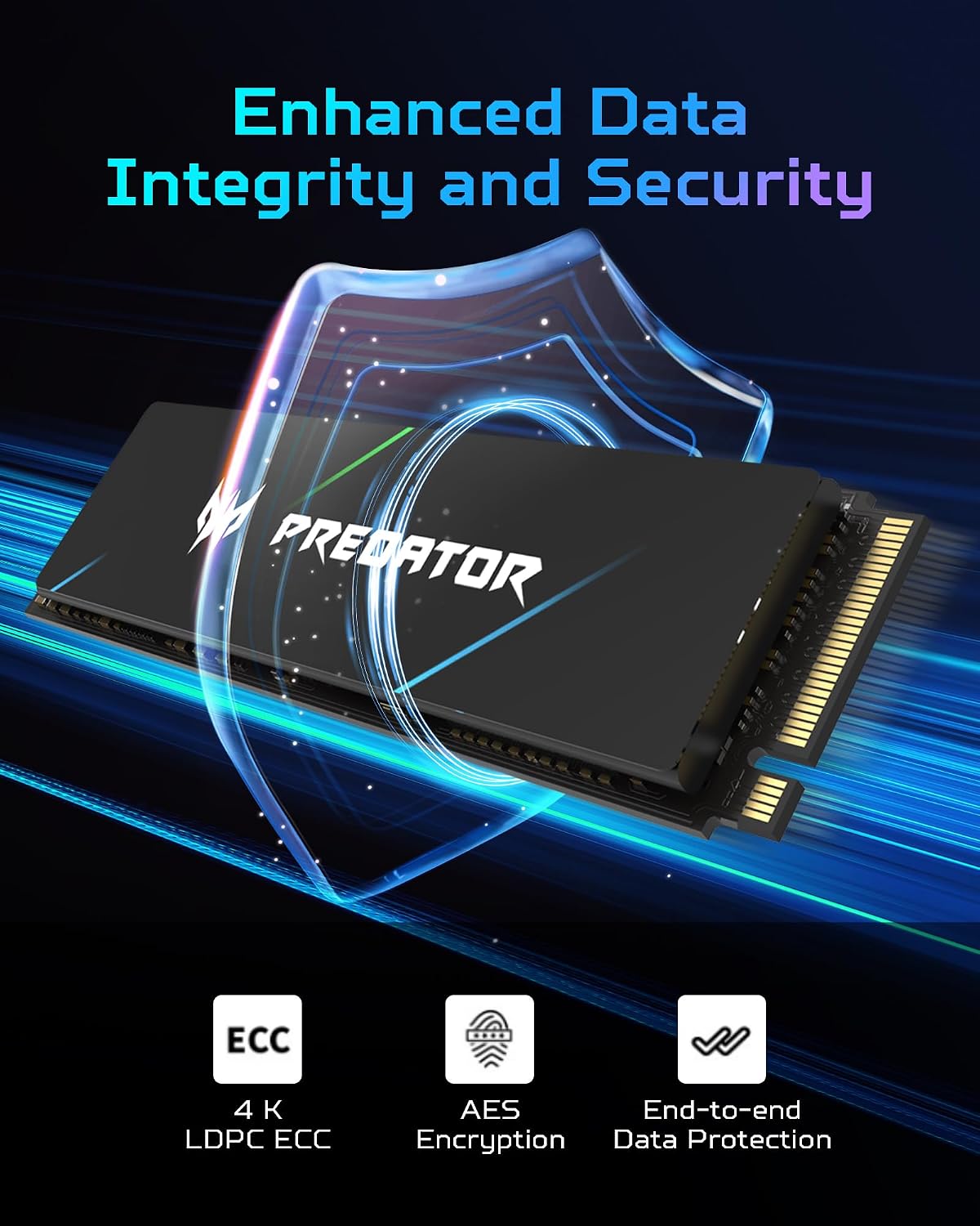 Predator M.2 SSD 2TB GM7000 with DRAM cache NVMe 1.4 2280 PCIe Gen4×4 Ultra high speed (maximum read: 7400MB/s, max write: 6700MB/s) 3D NAND TLC Internal SSD Compatible with PS5 Pro - BL.9BWWR.106 - Image 6