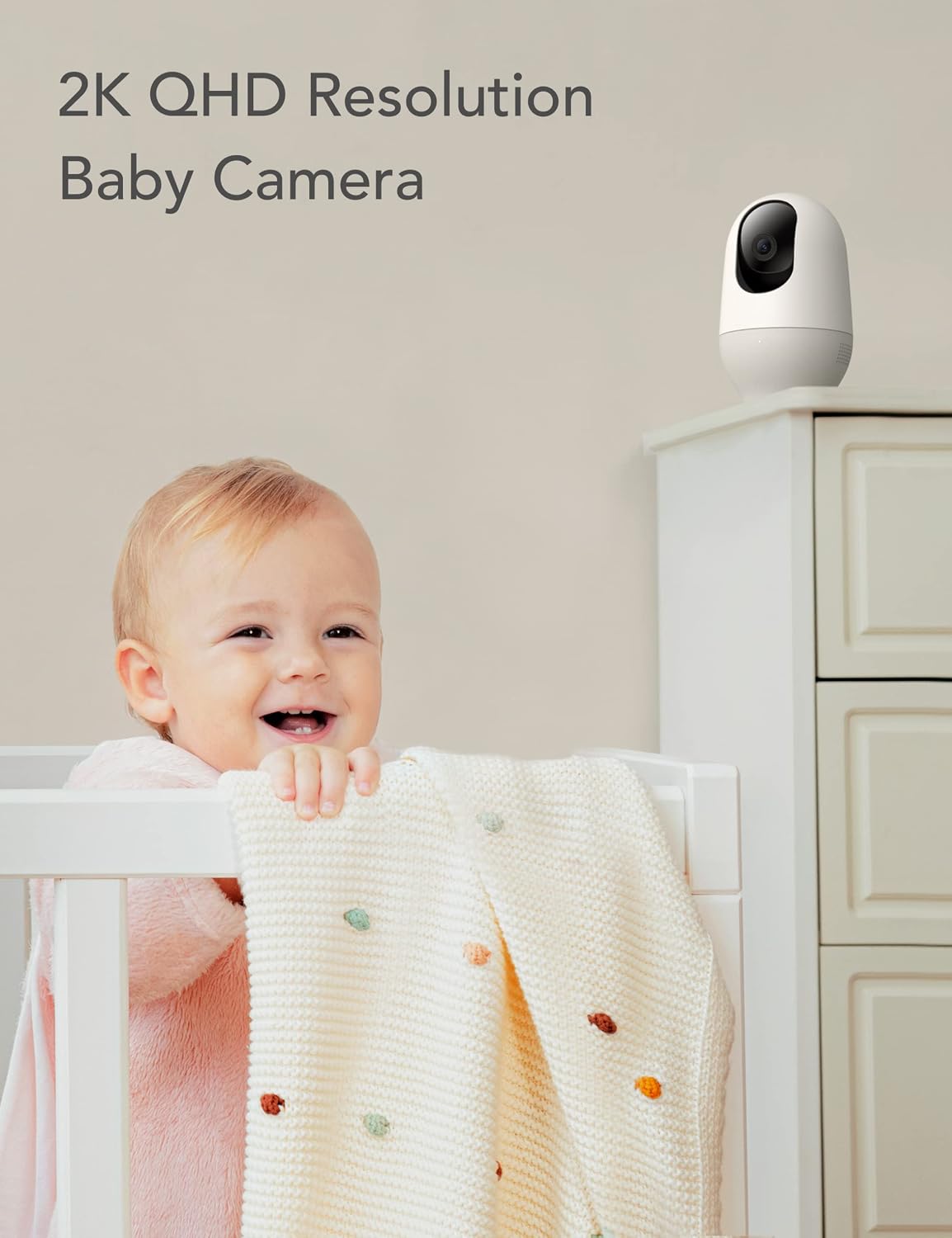 Nooie Baby Monitor with Camera 2 Pack, WiFi Baby Monitor Camera,360-degree 2K, Smart Baby Camera with Motion Tracking, Night Vision,Two Way Audio&Sound Detection,Works with Alexa, SD Card and Cloud - Image 3