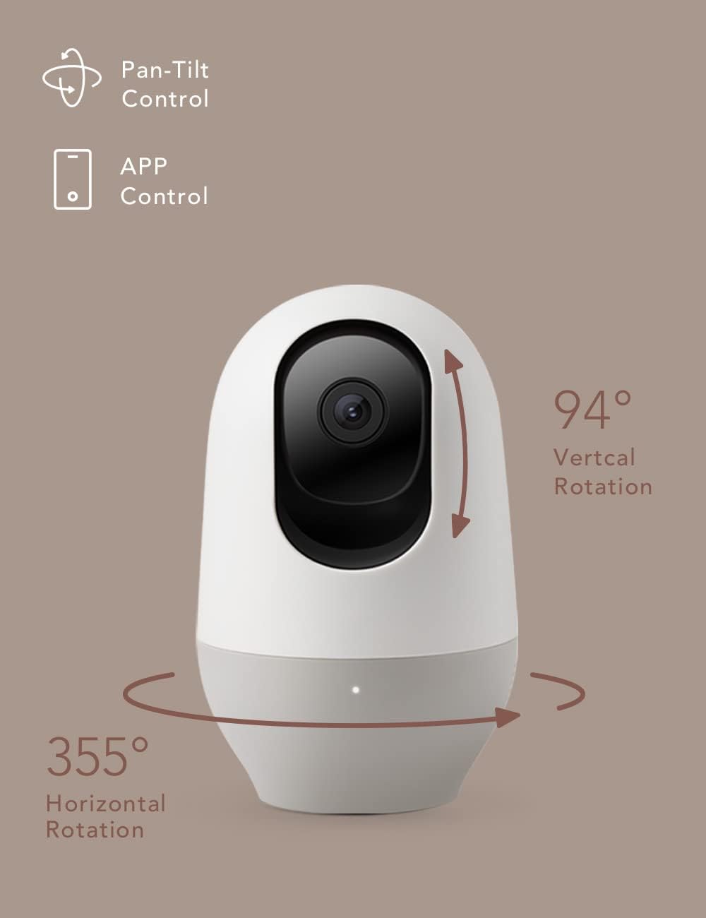 Nooie Baby Monitor with Camera 2 Pack, WiFi Baby Monitor Camera,360-degree 2K, Smart Baby Camera with Motion Tracking, Night Vision,Two Way Audio&Sound Detection,Works with Alexa, SD Card and Cloud - Image 4