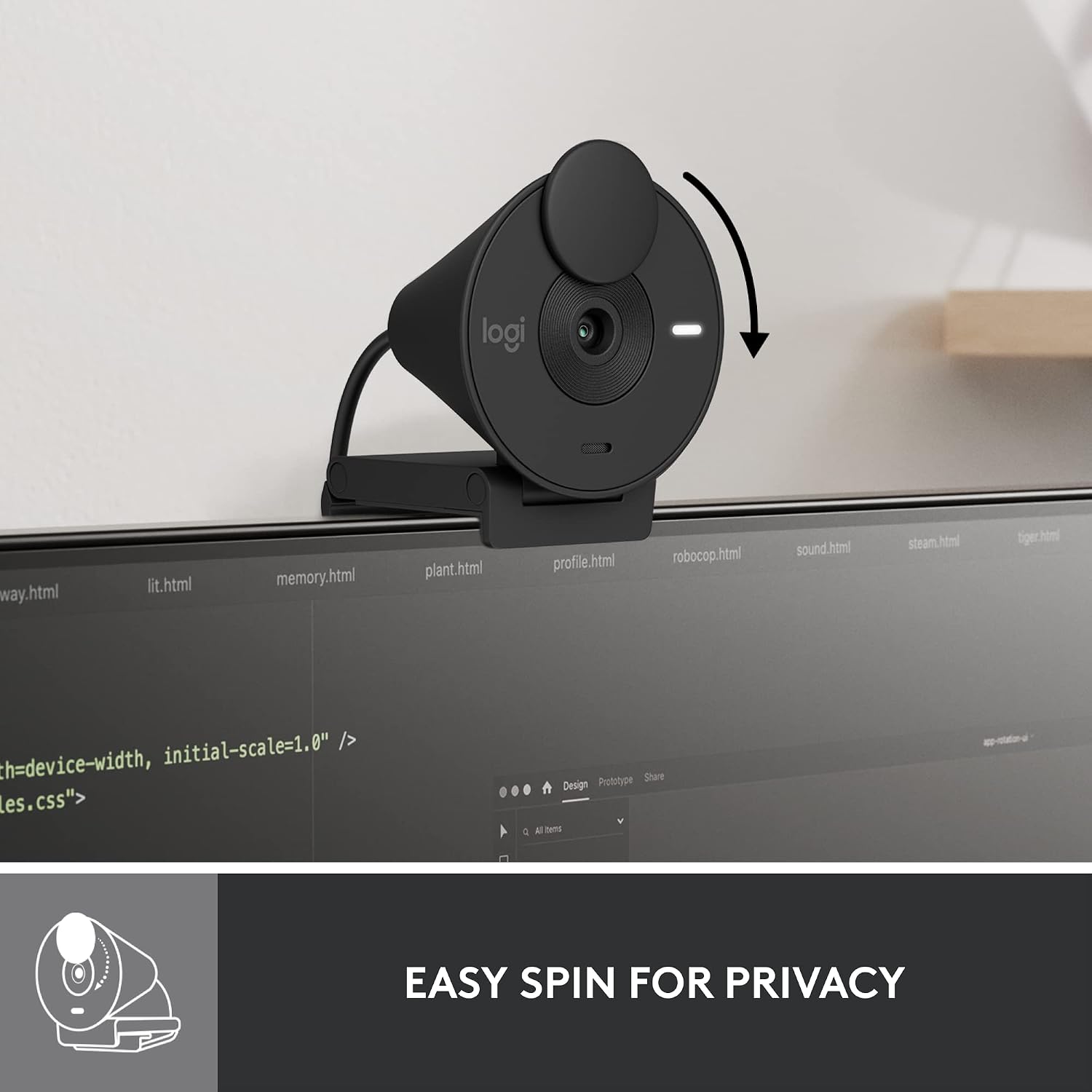 Logitech Brio 301 Full HD 1080p Webcam for Streaming and Meetings - Black - Image 5