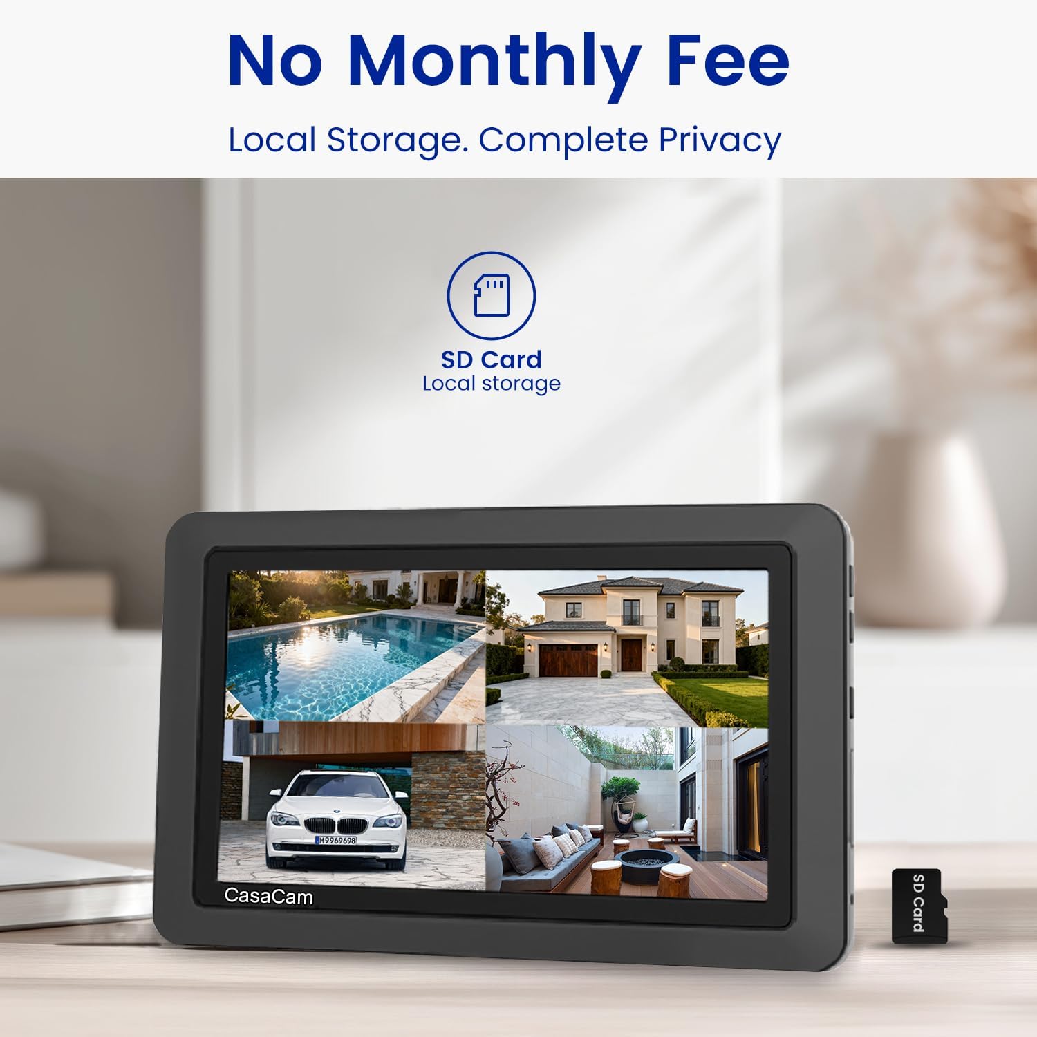 CasaCam Wireless Security Camera Air, 7 inch Monitor, 2 720p Cams, No Fees - Image 3